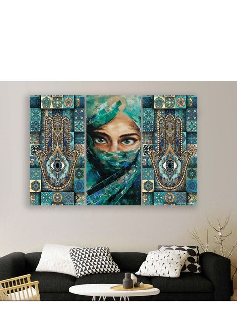 Tableau Wall Hanging High-quality digitally printed wall-mounted poster with a scratch-resistant and color-protective coating - 3pcs Multi color