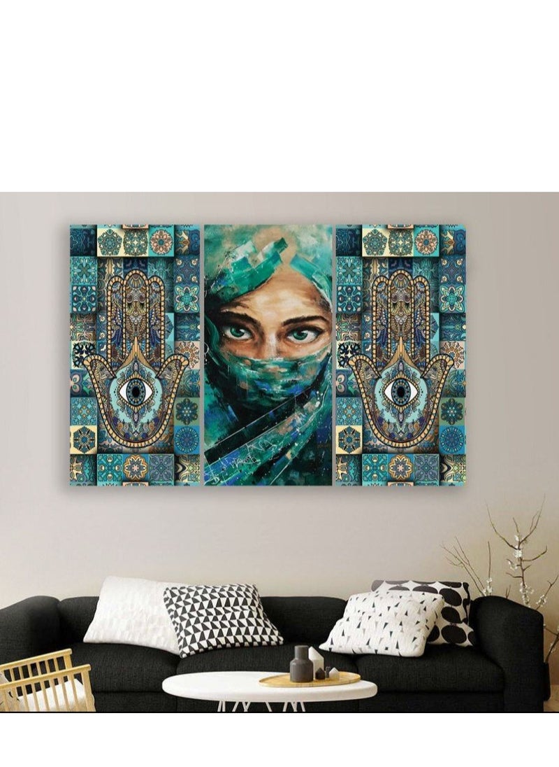 Generic - Tableau Wall Hanging High-quality digitally printed wall-mounted poster with a scratch-resistant and color-protective coating - 3pcs Multi color - Image 1