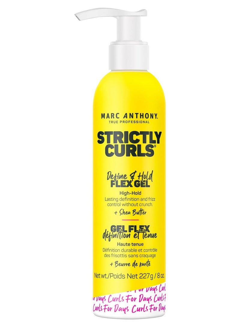 Marc Anthony Define & Hold Flex Hair Styling Gel, Strictly Curls - Medium to Coarse Curls - High Hold, Long-Lasting Frizz Control & Added Shine with Shea Butter - Anti-Frizz Hair Products for Women - Image 1