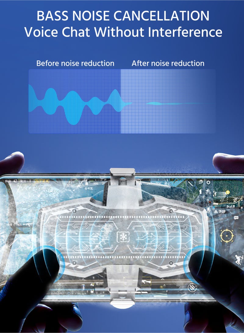 إطار خلفي لتبريد الهاتف المحمول، مروحتان للتبريد، مروحة تبريد محمولة للهاتف المحمول، مروحة عالمية للهاتف المحمول للبث المباشر على تيك توك وغيرها من أجهزة تبريد الهواتف المحمولة. - Image 3