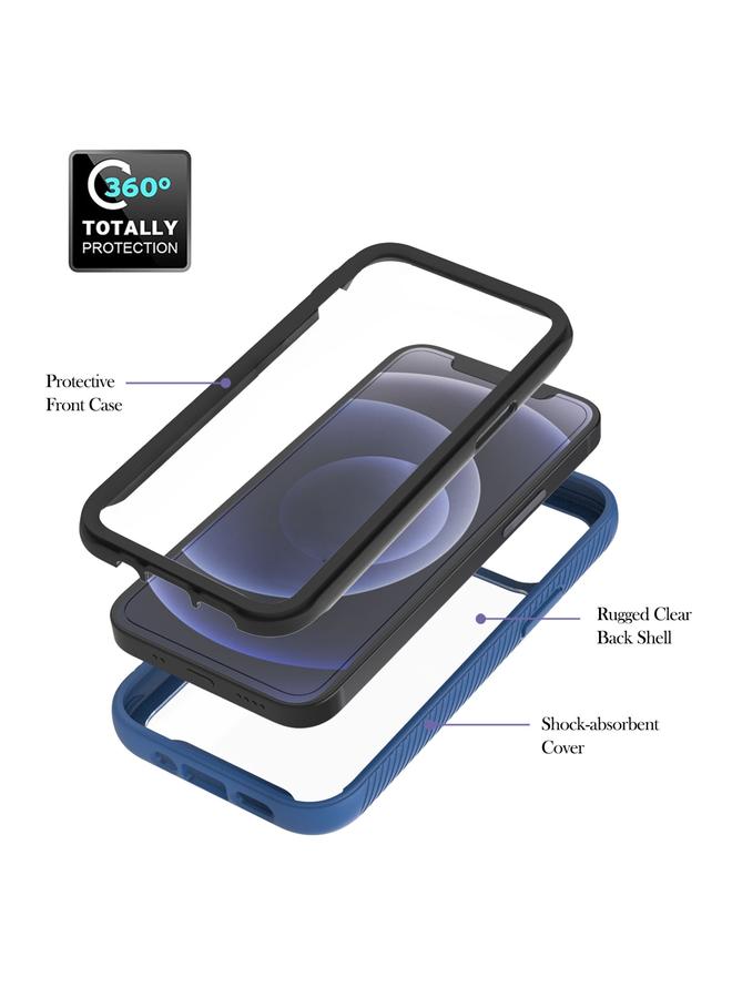 زبون جراب لهاتف iPhone 12 mini Starry Sky بلون سادة مقاوم للصدمات من البولي كربونات + جراب واقٍ من مادة TPU مع حامل حلقي ووظيفة مغناطيسية - Image 3