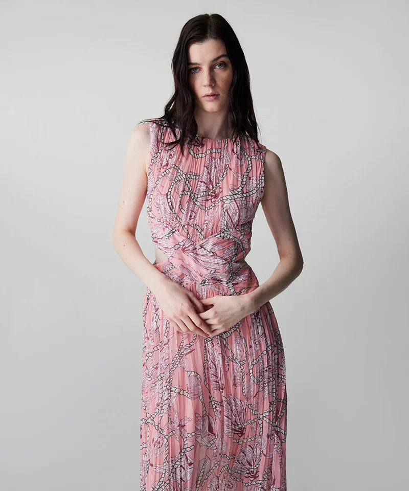 ابيكول Printed Cutout Dress