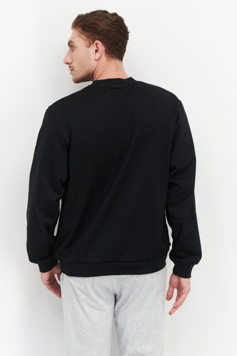 adidas Originals Men Sportswear Fit Long Sleeve Training Sweatshirt, Black  - Image 4