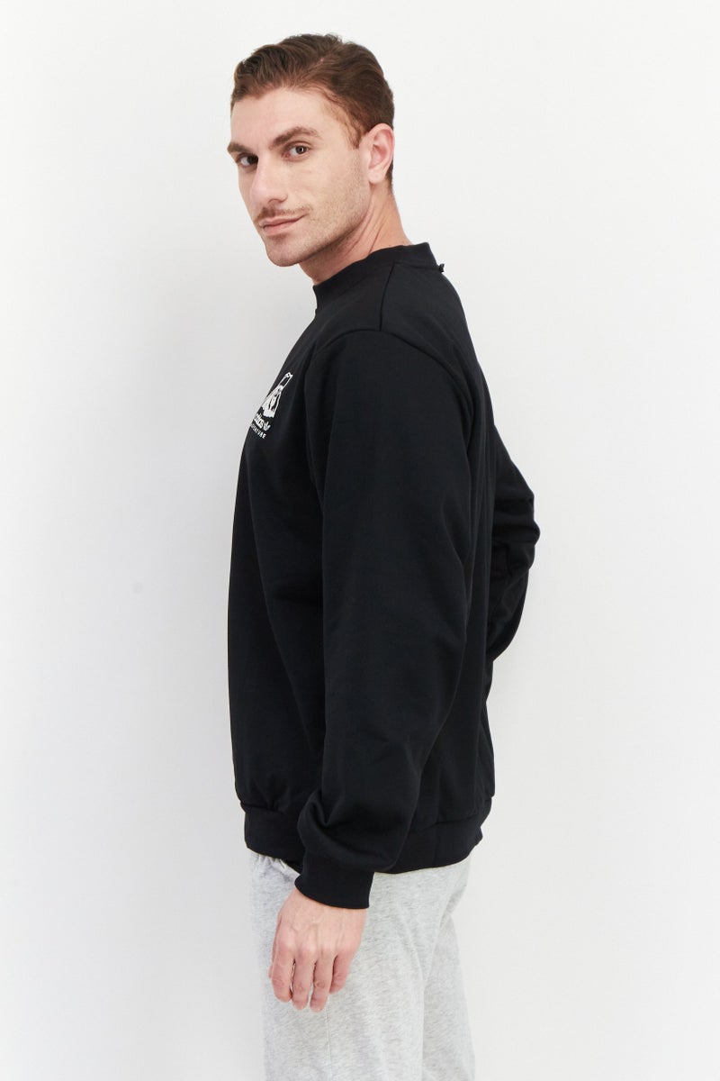 adidas Originals Men Sportswear Fit Long Sleeve Training Sweatshirt, Black  - Image 2