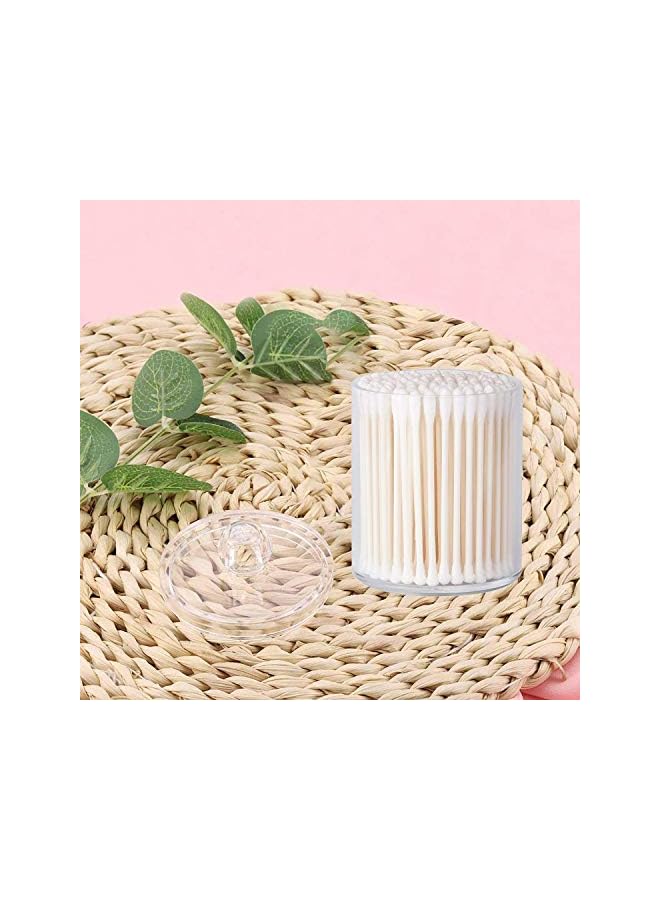 راكسوم حامل وسادة كروية من القطن البلاستيكي ML، منظم مكياج شفاف من Qtip، موزع حاويات الحمام 3 عبوات - Image 3