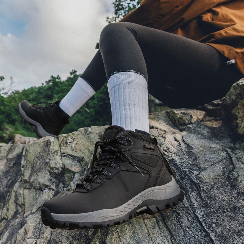 CC-Los Women's Hiking Boots Waterproof Outdoor Trekking Camping Trail Hiking Shoes Black Size 8 - Image 3