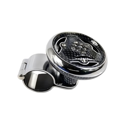 Opuweiy Steering Wheel Knob Universal Power Ball Spinner Knob with Smooth Ball Bearing for Easy Steering Assist and Control Compatible with Most Vehicles Carbon Fiber Black - Image 1