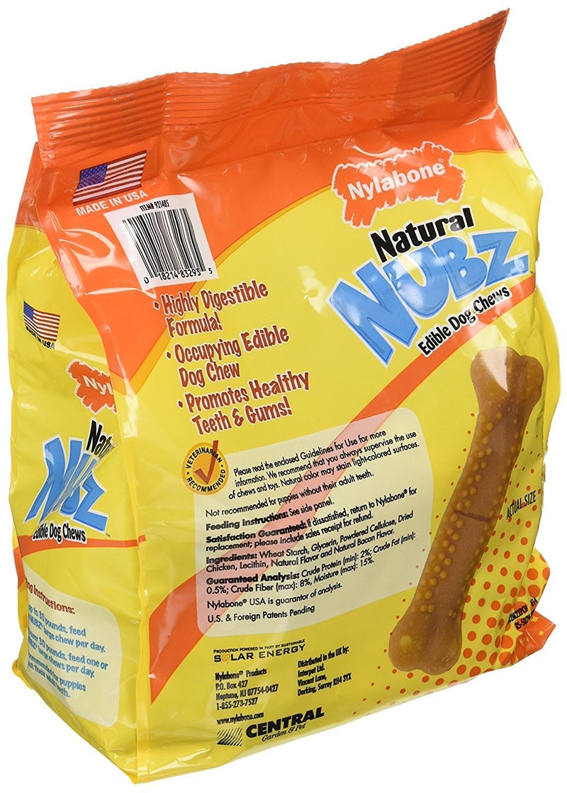 Nylabone (Pack of 2) Nylabone Natural Nubz Edible Dog Chews 22ct. (2.6lb/Bag) -Total 5.2lb - Image 2