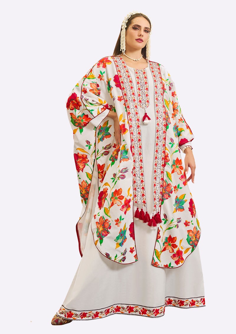 Sara Arabia 2 Piece Floral theme Jalabiya - Image 1
