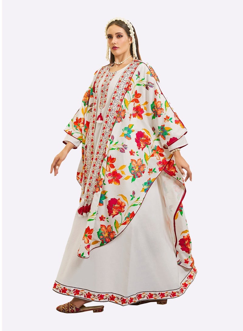 Sara Arabia 2 Piece Floral theme Jalabiya - Image 3