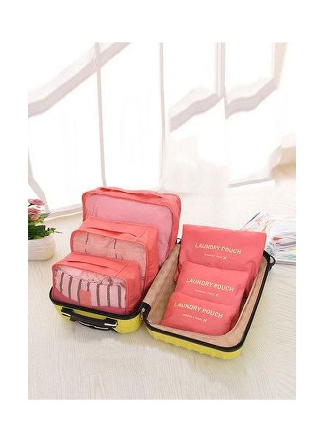 طقم حقائب سفر من 6 قطع وردي - Image 2