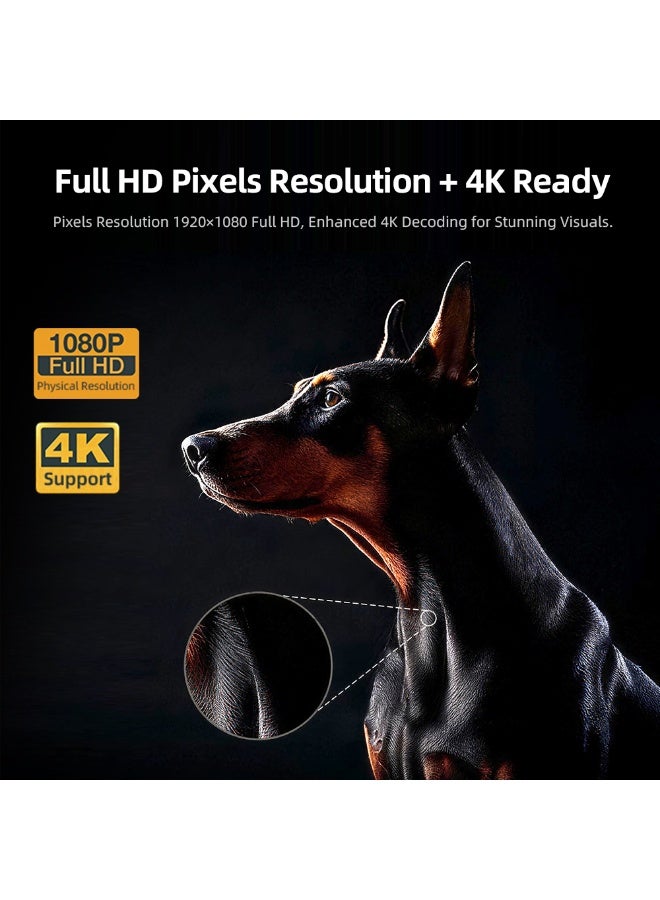 أون جهاز العرض الذكي U001 Pro 4K من جوجل، سطوع حقيقي 2050 ANSI، دقة عرض أصلية Full HD 1080P، ضبط تلقائي للصورة وتصحيح الانحراف بتقنية TOF، مكبرات صوت مزدوجة 4Ω*2، منفذ HDMI 2.1 قصير المدى للسينما المنزلية - Image 5