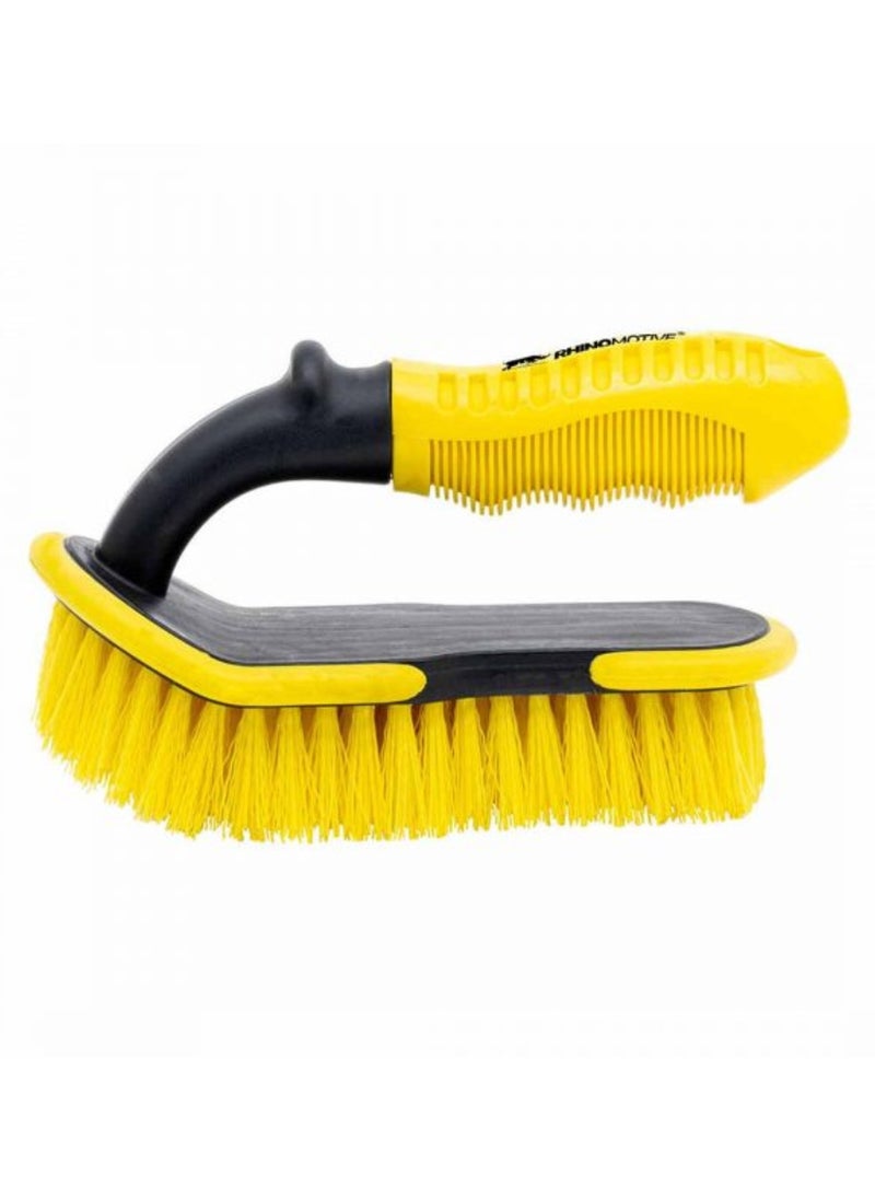 RHINOMOTIVE RHINOMOTIVE Heavy Duty Carpet Brush Yellow and Black 16.5 Cm  - Image 1