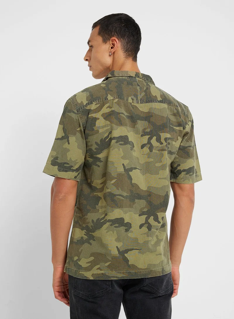 كوتون اون قميص كاجوال بقصة عادية