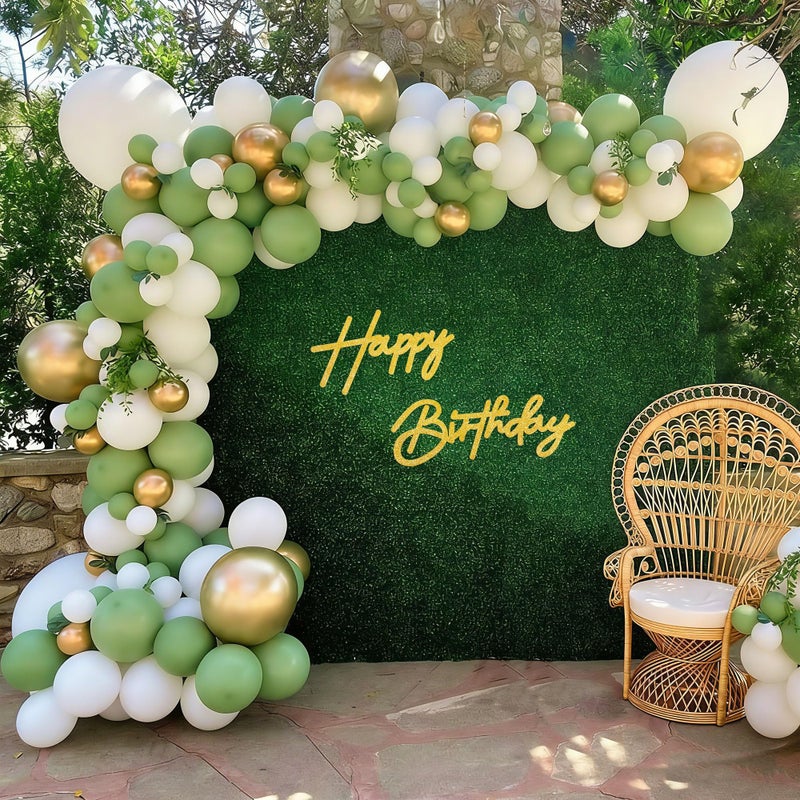 CANREVEL Happy Birthday Sign for Backdrop, Glitter Felt Gold Happy Birthday Banner, Golden Birthday Party Decorations for Girl Boy Women Men, Wall Decor Balloon Arch Photo Prop - Image 5