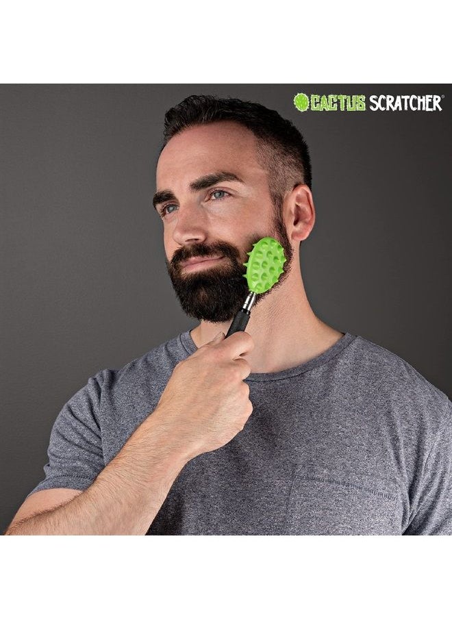 Extendable Cactus Back Scratcher, ABS Plastic, Relieves Itching on Back, Neck, Head, Beard, and Body, 16 Spikes per Side, 8.5 Inches Compact Back Scratcher Extendable to 24.5 Inches (Green)  - Image 2