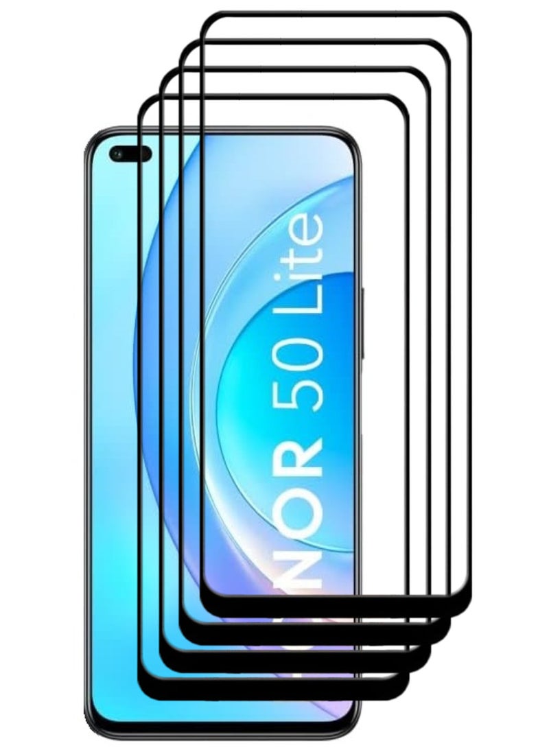 ACLIX 4 Pieces Antistatic ESD Dustproof Premium Quality High Definition Tempered Glass Screen Protector Designed For Honor 50 Lite - Image 1