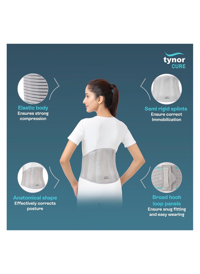 Tynor - Lumbo Support Uni is designed for convenience. This device helps in supporting and immobilizing the lumbosacral area, as well as correcting the postural deformity that leads to low back pains - Image 1