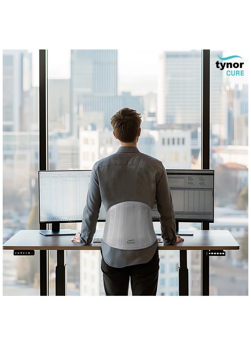 Tynor - Lumbo Support Uni is designed for convenience. This device helps in supporting and immobilizing the lumbosacral area, as well as correcting the postural deformity that leads to low back pains - Image 1