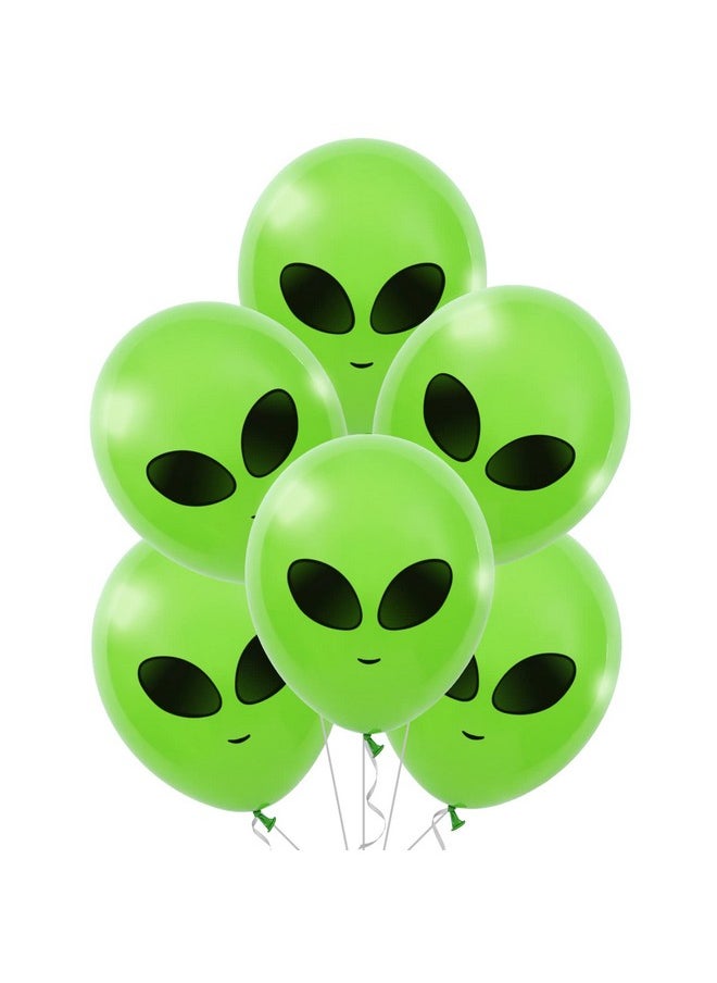 وولاين بالونات Whaline 65 قطعة من بالونات Alien باللون الأخضر للحفلات من اللاتكس بالونات UFO زينة كائنات فضائية من الفضاء الخارجي لحفلات أعياد الميلاد ومستلزمات حفلات استقبال المولود وديكورات خلفية المنزل  - Image 1