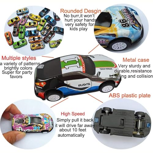 VRION® Mini Cars Set of-12 Unbreakable Racing Mini Diecast Car Models Set for Kids Pull Back Metal Alloy Car Play Set for Kids, Unique Toys, Best Birthday Gift, Diwali Gift, Khilona for Boys - Image 3