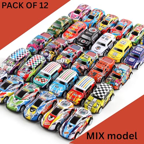 VRION® Mini Cars Set of-12 Unbreakable Racing Mini Diecast Car Models Set for Kids Pull Back Metal Alloy Car Play Set for Kids, Unique Toys, Best Birthday Gift, Diwali Gift, Khilona for Boys - Image 2