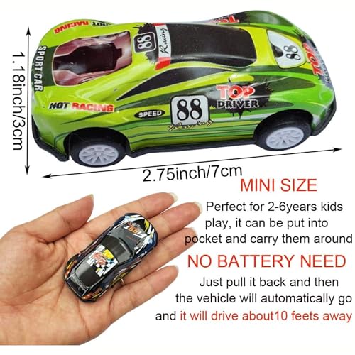 VRION® Mini Cars Set of-12 Unbreakable Racing Mini Diecast Car Models Set for Kids Pull Back Metal Alloy Car Play Set for Kids, Unique Toys, Best Birthday Gift, Diwali Gift, Khilona for Boys - Image 4