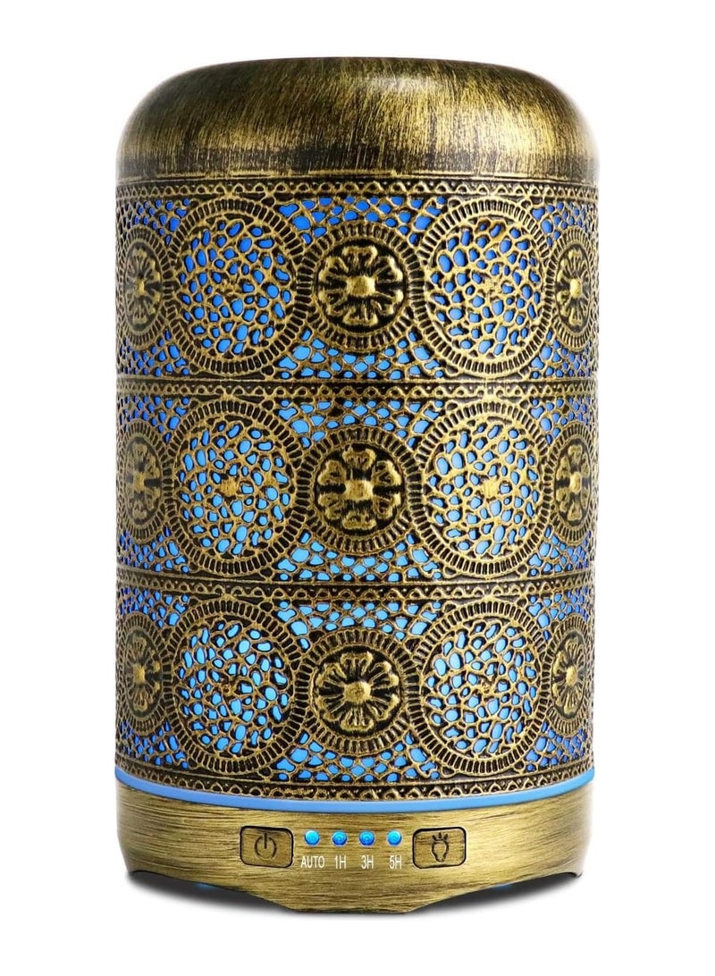 general 250ml Metal Essential Oil Diffuser, Aromatherapy Diffuser, Air Humidifier, 7 Colors Night Light, Auto Off Timer, Office Bedroom - Image 1