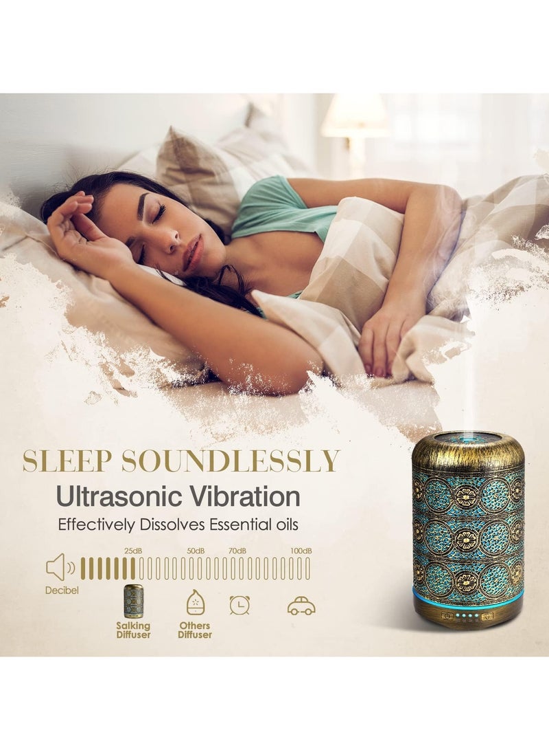 general 250ml Metal Essential Oil Diffuser, Aromatherapy Diffuser, Air Humidifier, 7 Colors Night Light, Auto Off Timer, Office Bedroom - Image 2