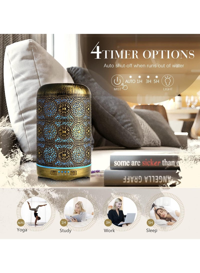general 250ml Metal Essential Oil Diffuser, Aromatherapy Diffuser, Air Humidifier, 7 Colors Night Light, Auto Off Timer, Office Bedroom - Image 3