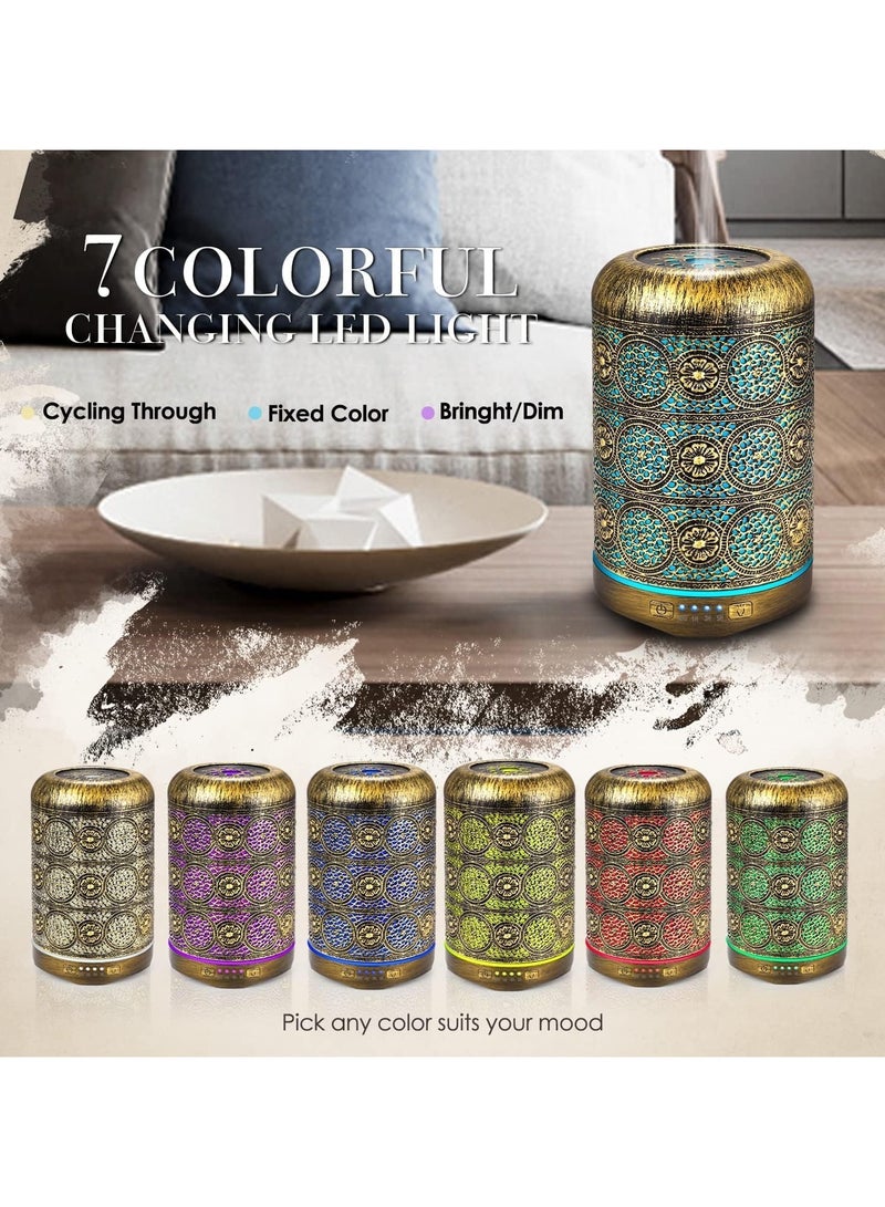general 250ml Metal Essential Oil Diffuser, Aromatherapy Diffuser, Air Humidifier, 7 Colors Night Light, Auto Off Timer, Office Bedroom - Image 4