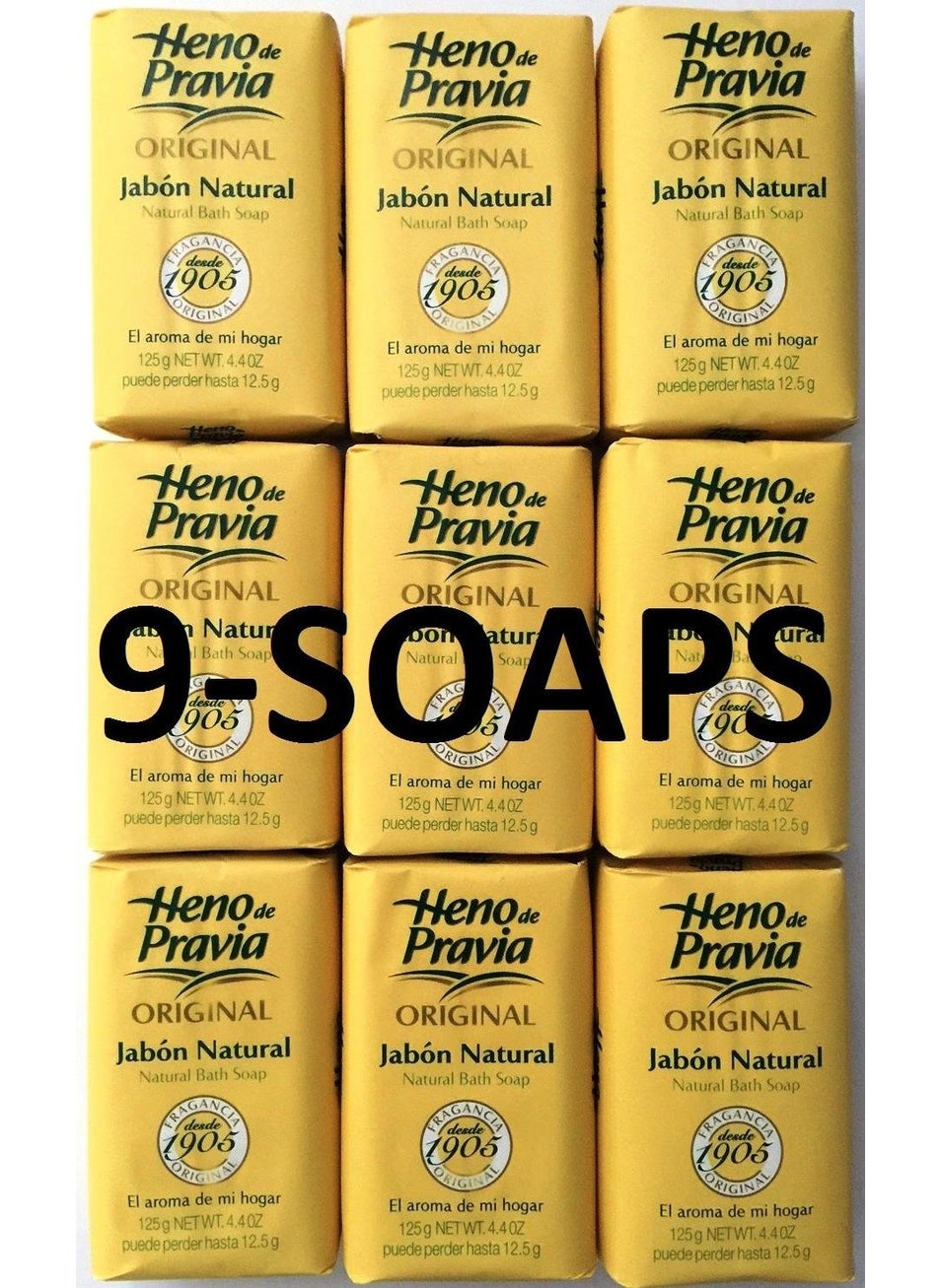 Heno de Pravia Heno De Pravia Soap LARGE 4.4 oz. Ea. ORIGINAL ( 9 Soaps Total) 