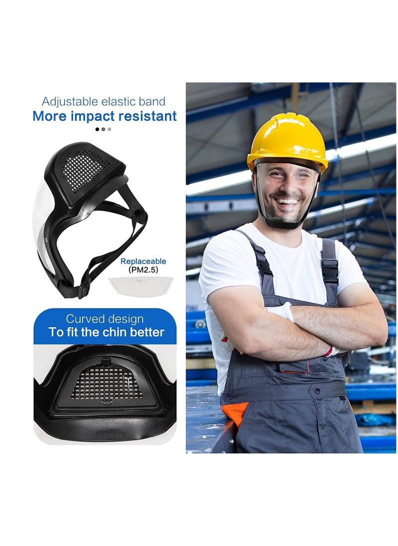 Generic - Super Protective Face Shield, Transparent Anti-Fog Full Face Safety Shield, Unisex All-Inclusive Face Protection with Detachable Filter, Reusable Eye, Nose, Mouth Protection - Image 1
