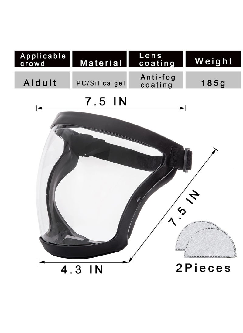 Generic - Super Protective Face Shield, Transparent Anti-Fog Full Face Safety Shield, Unisex All-Inclusive Face Protection with Detachable Filter, Reusable Eye, Nose, Mouth Protection - Image 1