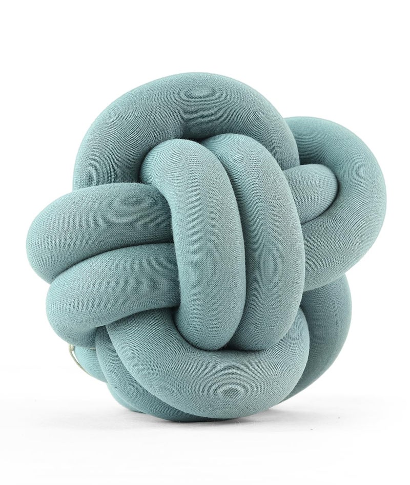 Pluchi Nodo Combed Cotton Knitted Knot Pillow/Knot Pillow for Sofa (30 cm x 30 cm) (CCND386) - Image 2