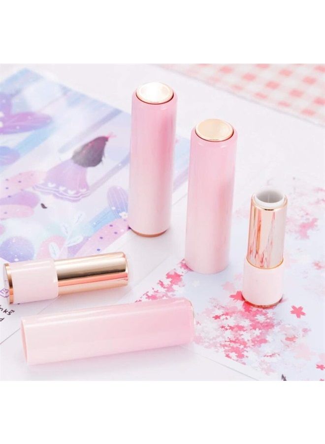 3.5ML Lip Balm Tubes Gradient Pink Lipstick Tubes Cherry Blossom Pink Empty Plastic Lip Lipstick Container Tube Round Refillable Container for DIY Homemade Lipstick Lip Balm Cosmetic Makeup,10 Pack