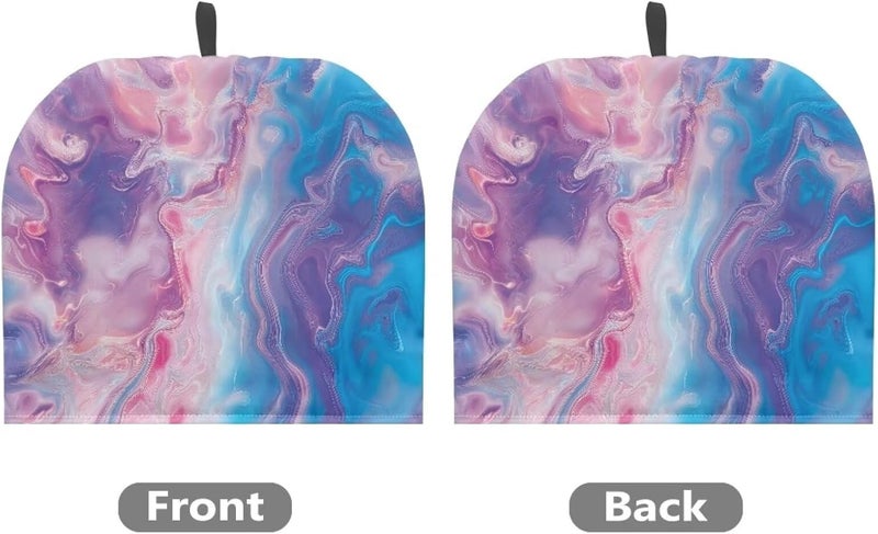 Colorful Tea Pot Cover for Keeping Warm Tea Cozy for Teapot Insulated Tea Pot Cozy Tea Pot Cozy for Keeping Warm Tea Cosy for Teapot Dust Protector Marble Tea Pot Cozies Cofe Dust Cover - Image 2