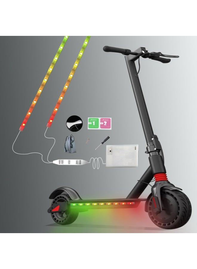 FLDYYG 2 Strip Electric LED Bicycle Scooter Lights Night Cycling Colorful Lamp Waterproof Safety Skateboard Scooter Lights 30cm - Image 1