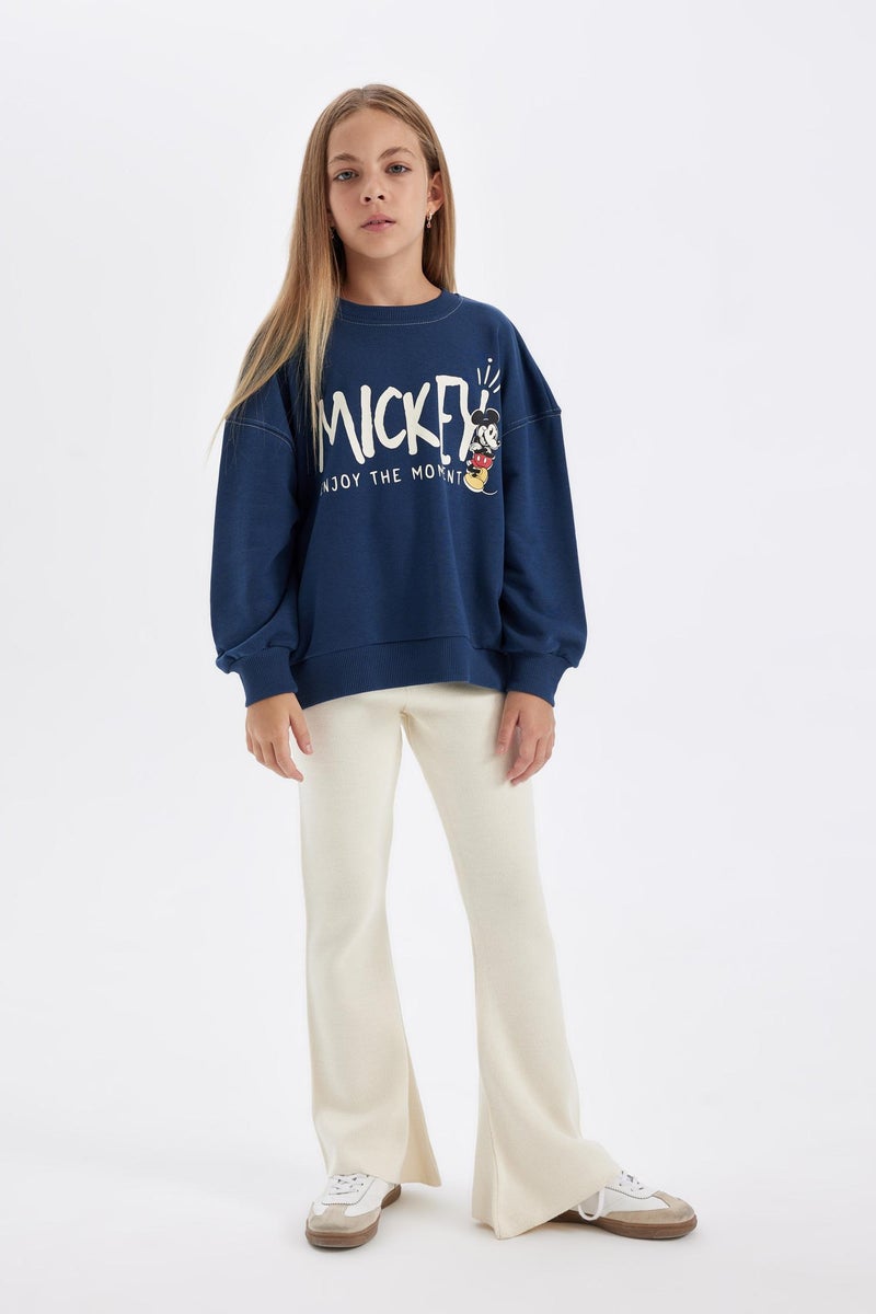 ديفاكتو بنطلون تريكو بناتي فلير فيت بيج فاتح - Image 3