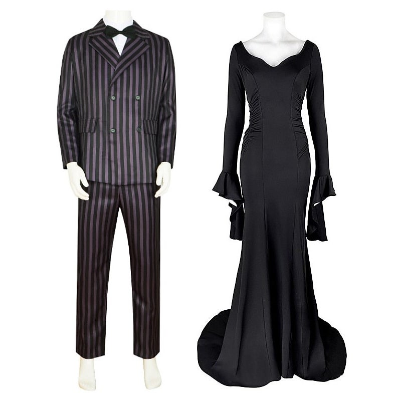 Y&D Gothic Horror Dark Academia Outfits Halloween Group Couples Costumes Fancy Dress Cosplay for Men's Women's Adults Halloween Carnival Party Performance - Image 2