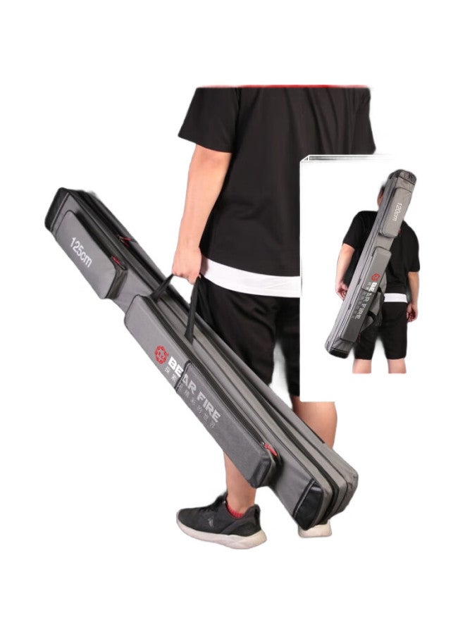 Bear fire Xionghuoyu Fishing Tackle Bag, Rod Bag, Lightweight, Waterproof, Double-Layer, 80Cm, Multifunctional, Thickened, Sea Rod Bag, Cross-Shoulder Fishing Backpack - Image 2