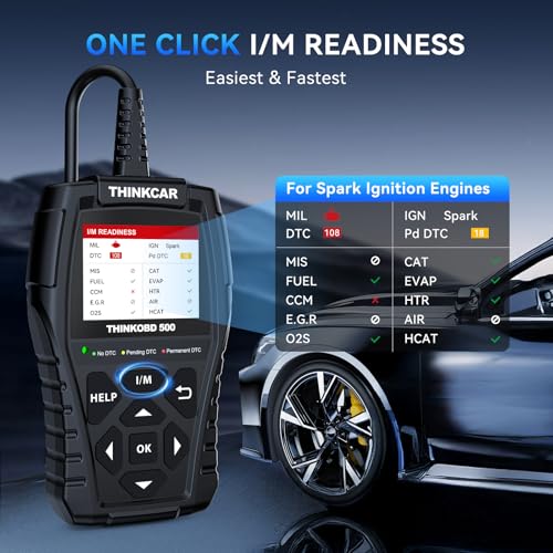 THINKCAR Thinkobd 500 OBD2 Scanner Check Engine Car Code Reader, Full OBD II CAN Diagnostic Scan Tool, Read and Clear Error Codes, Live Data, Vehicle Report, 2.8 Inches Dispaly - Image 4