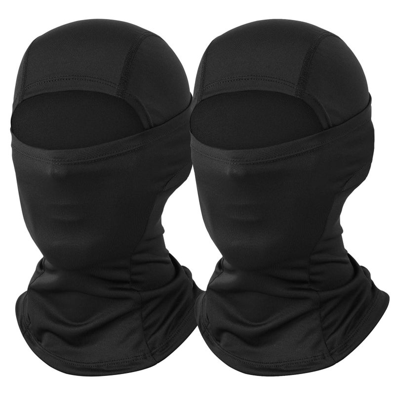 AILONSHAWN Black Ski Mask Balaclava Shiesty Mask Men Women Winter Full Face Mask 2 Pack Adult Motorcycle Helmet Face Cover Football Snowboard - Image 1