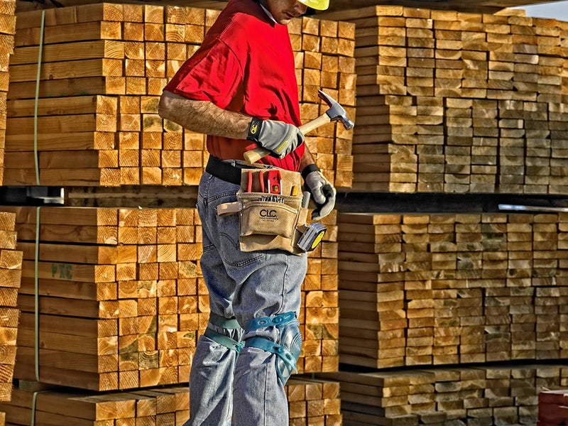 Custom Leathercraft CLC Custom Leathercraft IP489X Suede Tool Bag with Poly Web Belt - 3 Pocket Design - Image 2