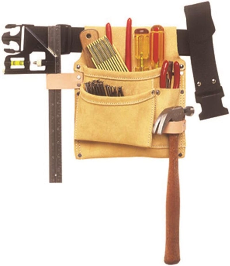 Custom Leathercraft CLC Custom Leathercraft IP489X Suede Tool Bag with Poly Web Belt - 3 Pocket Design - Image 4