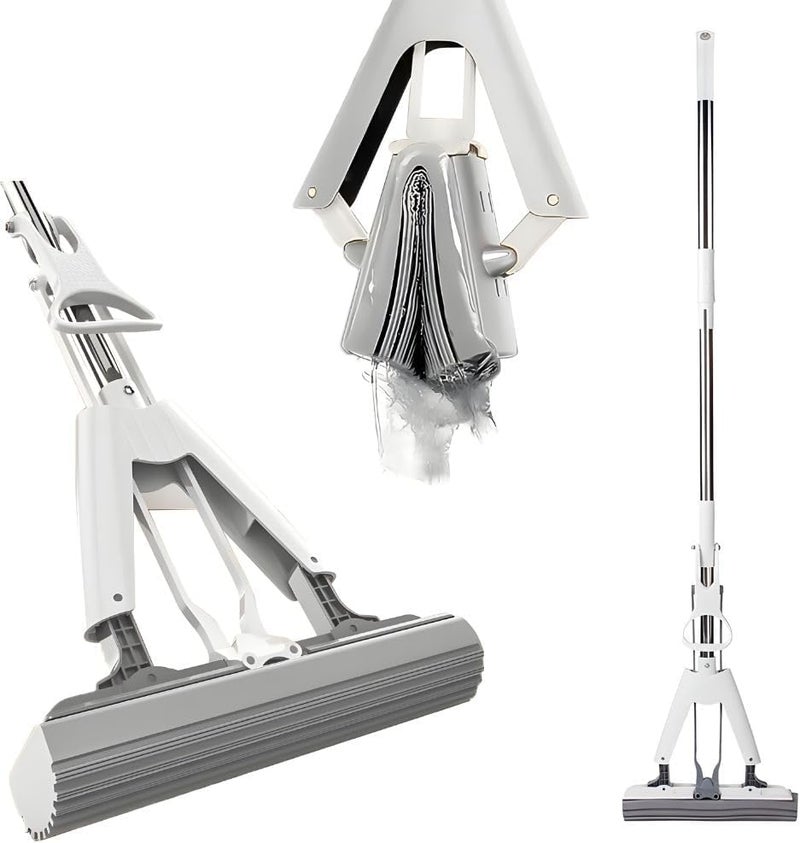 Calyrex PVA Sponge Mop Stainless Steel Butterfly Mop for Efficient Floor Cleaning Durable Sponge Mop Stick Ideal for Floor Bathroom Window Cleaning - Image 1