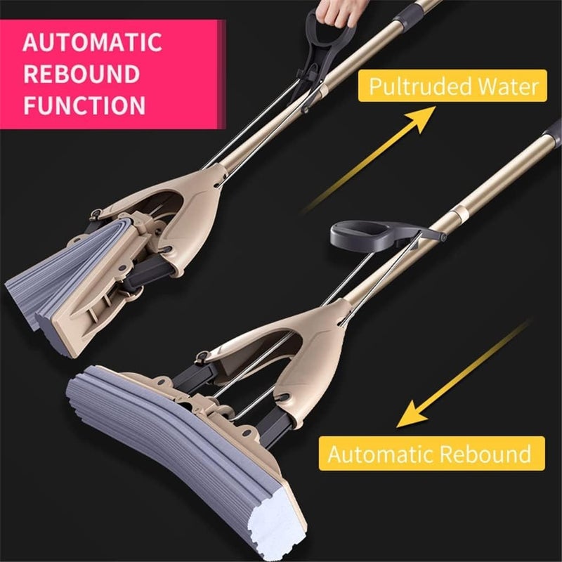 Calyrex PVA Sponge Mop Stainless Steel Butterfly Mop for Efficient Floor Cleaning Durable Sponge Mop Stick Ideal for Floor Bathroom Window Cleaning - Image 5
