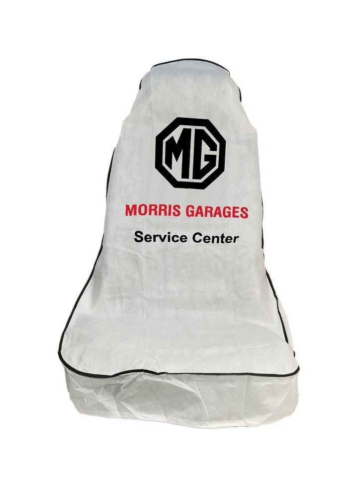 MG Universal Car Seat Dust Dirt Protection Cover, Extra Protection For Your Seat 2 Pcs Set, Car Seat Cover, White  - Image 3