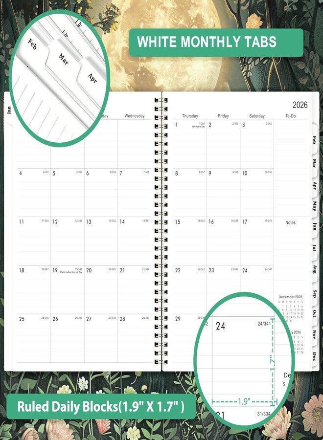 Vondafe 2026 Planner - Planner 2026, JAN 2026 - DEC 2026, 2026 Planner Weekly and Monthly, 2026 Calendar Planner, 9" x 11", Tabs, Spiral Binding, Back Pocket - Image 4