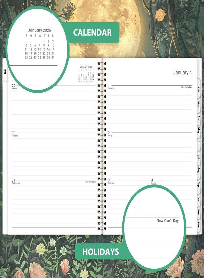 Vondafe 2026 Planner - Planner 2026, JAN 2026 - DEC 2026, 2026 Planner Weekly and Monthly, 2026 Calendar Planner, 9" x 11", Tabs, Spiral Binding, Back Pocket - Image 5